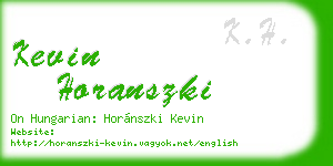 kevin horanszki business card